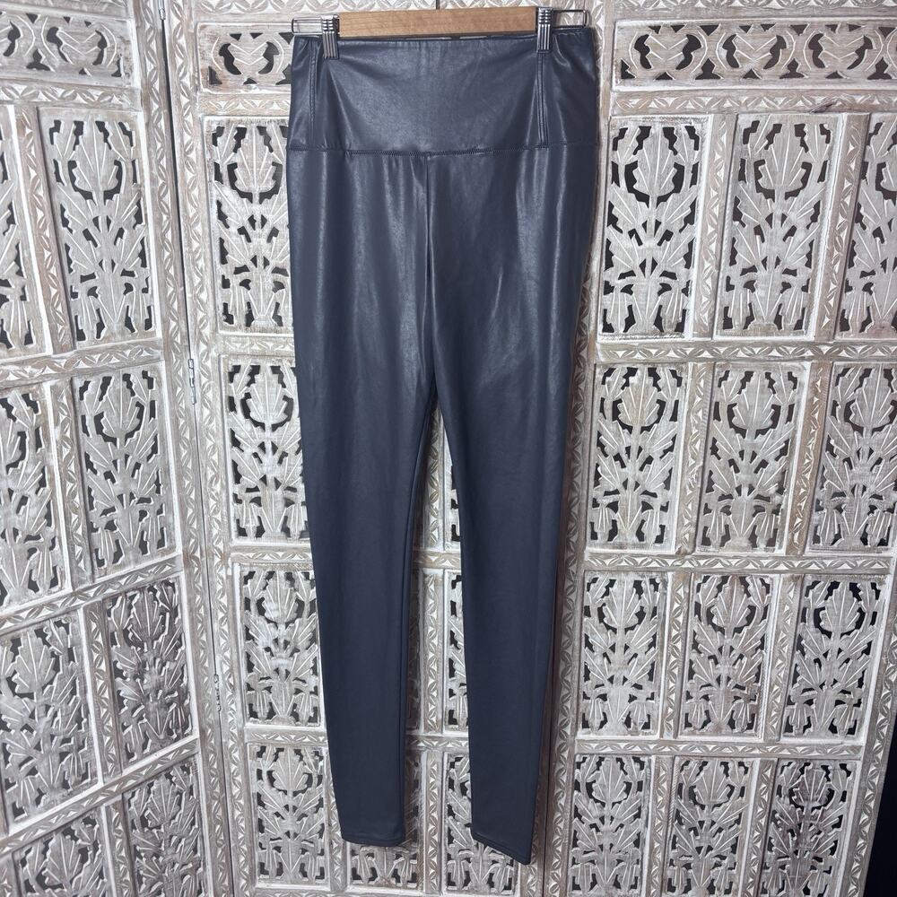 Wilfred Free Aritzia Leggings Womens Size Large Gray High Waist Faux Leather
